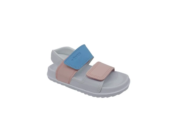Vicco Krixi Hafif Kız Çocuk Beyaz Pembe Sandalet - 4
