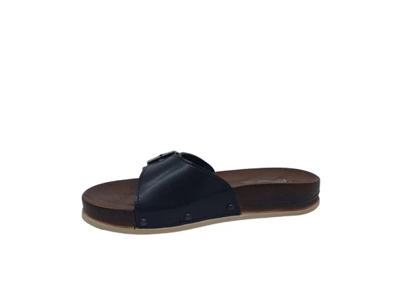 Parmi 21501 Kadın Siyah Tokalı Günlük Kullanım Terlik - Resim 3