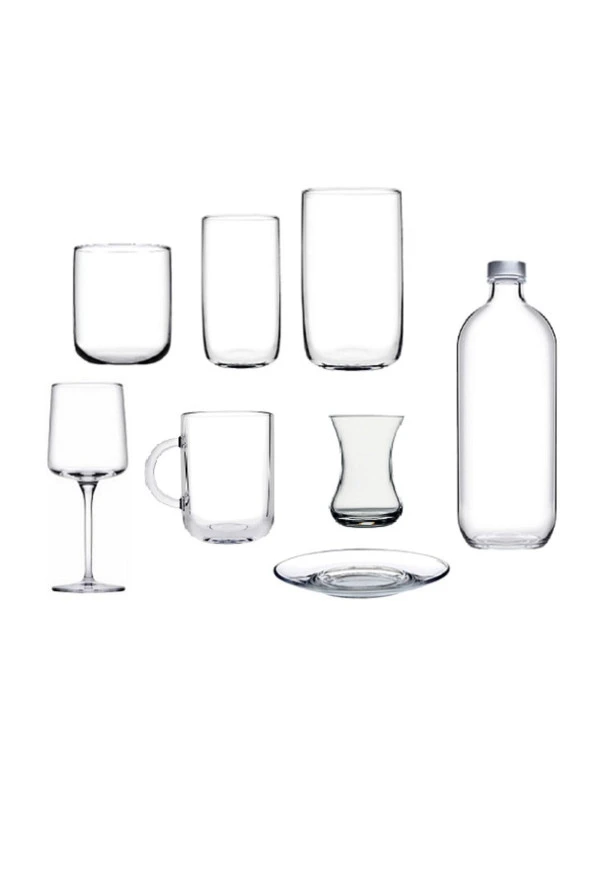 Paşabahçe iconic 43 parça kadeh su meşrubat bardağı çeyiz seti takımı - Resim 2