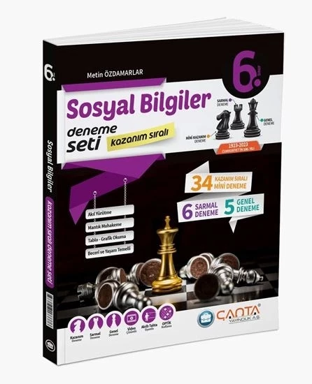 Çanta Yayınları 6. Sınıf Sosyal Bilgiler Kazanım Sıralı Deneme Seti