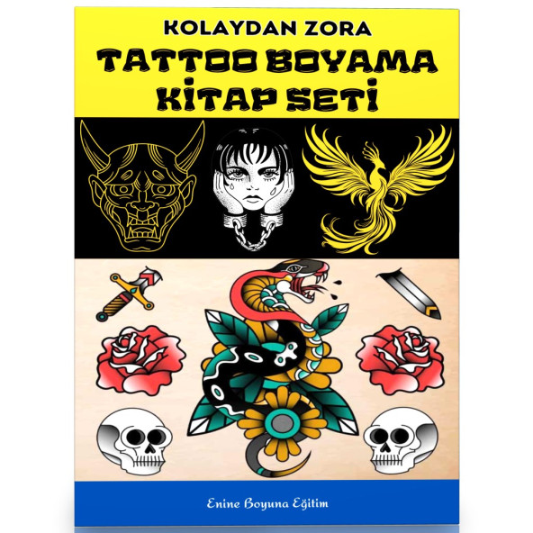 Kolaydan Zora TATTOO Boyama Kitap Seti (3 Kitap)