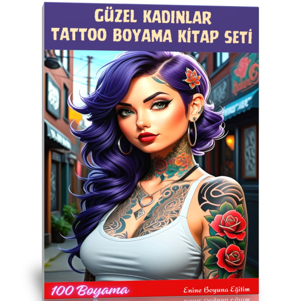 Güzel Kadınlar Tattoo Boyama Kitap Seti (3 Kitap)