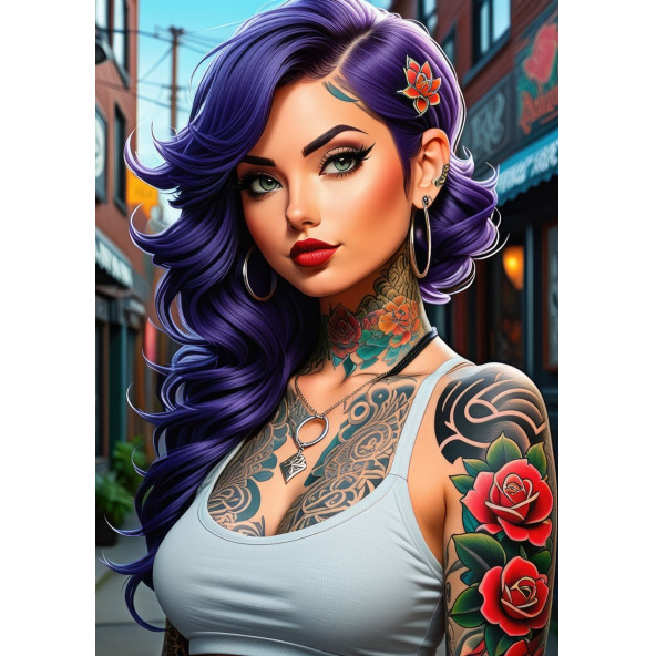 Güzel Kadınlar Tattoo Boyama Kitap Seti (3 Kitap) - 2