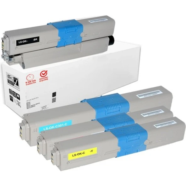 PlusPrint Oki C510- C510DN- C511- C511DN Uyumlu Muadil Toner 4 Renk ürün görseli