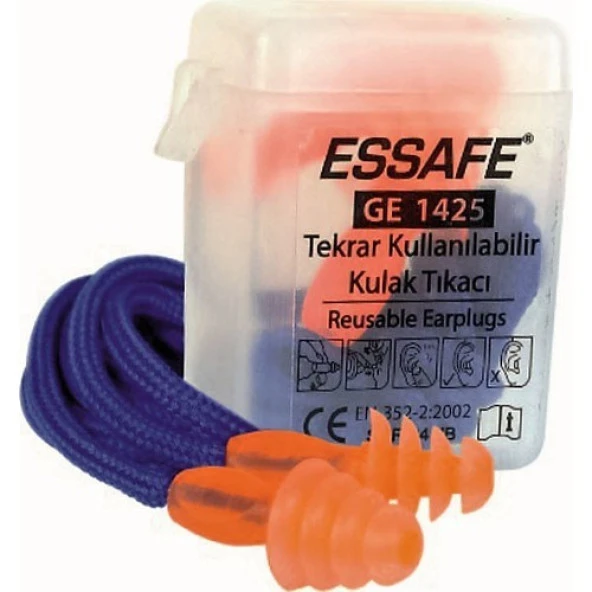 Essafe GE-1425 Kordonlu Kulak Tıkacı 20 Adet