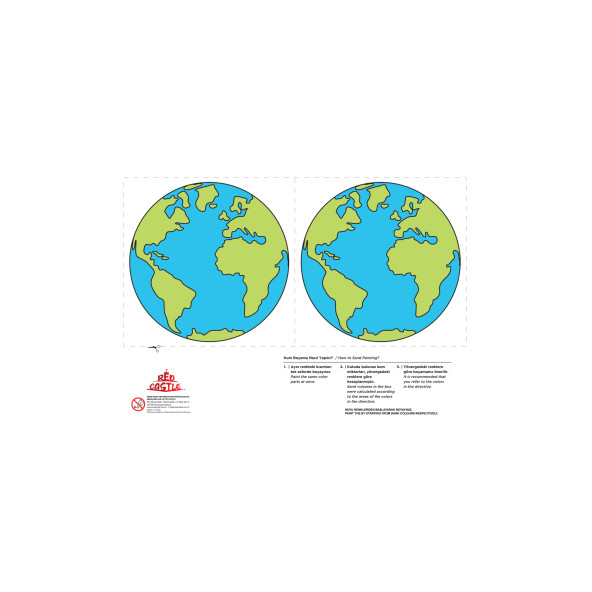 23 Nisan Ulusal Egemenlik ve Çocuk Bayramı Kum Boyama Okul Seti-Red Castle 23NSN - 2