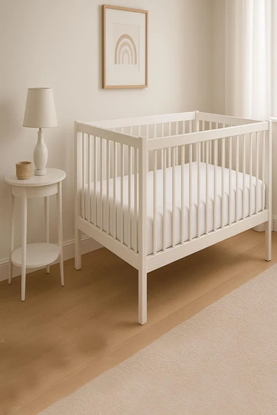 2 Adet 50 x 90 x 10 cm Anne Yanı Lastikli Penye Kumaş Bebek Çarşafı - 6