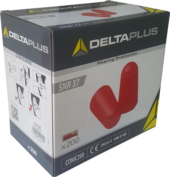 Delta Plus CONIC200 Ipsiz Kulak Tıkacı 25 Çift - 2