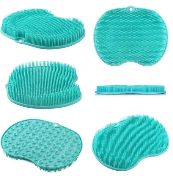 Pratik Vantuzlu Banyo Sırt Fırçası ve Masaj Matı - 4