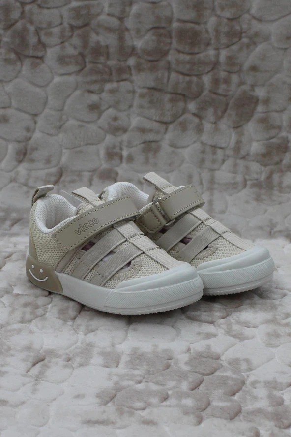 Vicco 346.P24Y.145 Momo Bej Keten Işıklı Erkek Çocuk Ayakkabı