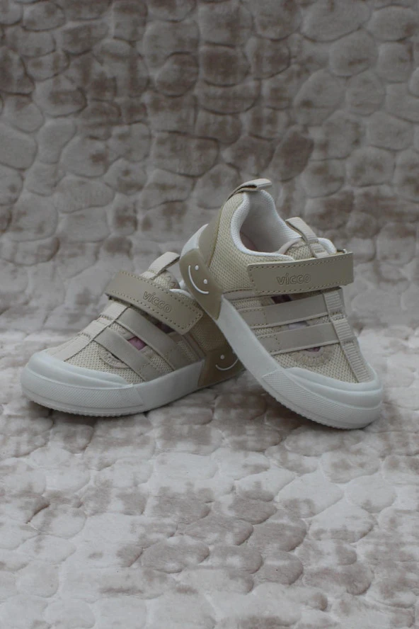 Vicco 346.P24Y.145 Momo Bej Keten Işıklı Erkek Çocuk Ayakkabı - 4