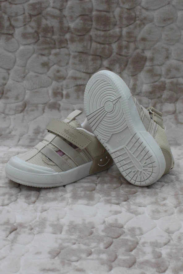 Vicco 346.P24Y.145 Momo Bej Keten Işıklı Erkek Çocuk Ayakkabı - 5