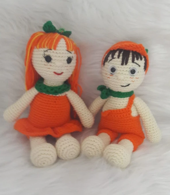 Şeker Porti Kardeşler Takımı Amigurumi Organik Oyuncak
