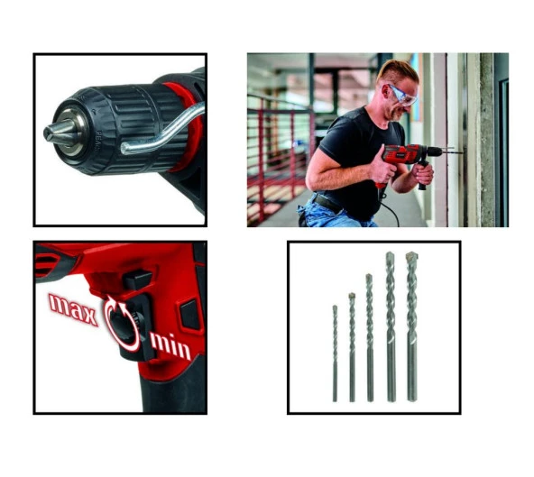 Einhell TC-ID 720/1 E Kit Darbeli Matkap 720W 13 mm - 2