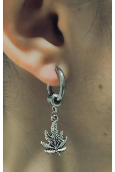 Çelik Figürlü Sallantılı Unısex Küpe ürün görseli 1