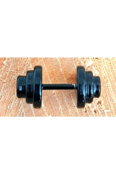 Çelik Siyah Halter Figürlü Unisex Küpe
