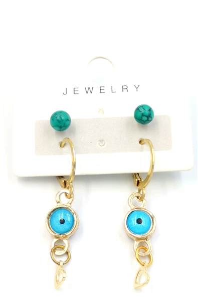 Renkli Figürlü Lüks Küpe ürün görseli 1