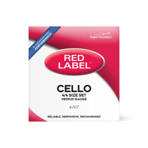 DADDARIO 6107 CELLO TEL SETİ, RED LABEL, 4/4, MEDIUM TENSION