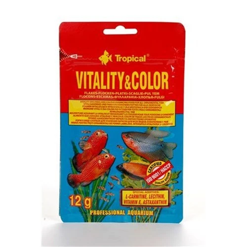 Tropical Vitality Color Flakes Tropikal Balıklar İçin Renklendirici Pul Yem 12gr ürün görseli
