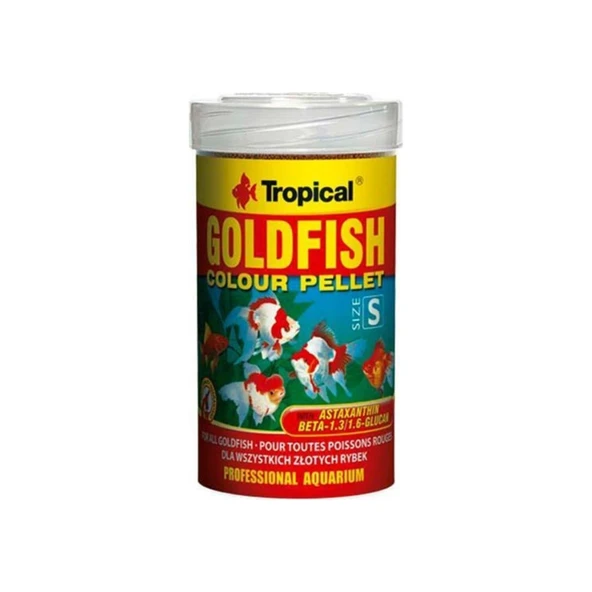 Tropical Goldfish Colour Pellet Size Small 100Ml 45Gr
