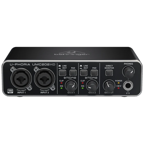 BEHRINGER UMC202HD - 2x2, 24-Bit/192kHz USB Ses Kartı