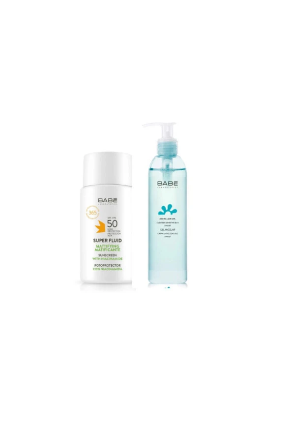 Super Fluid Matificante Matifiant Spf50 Suya Dayanıklı Güneş Kremi 50ml & Micellar Jel 90ml