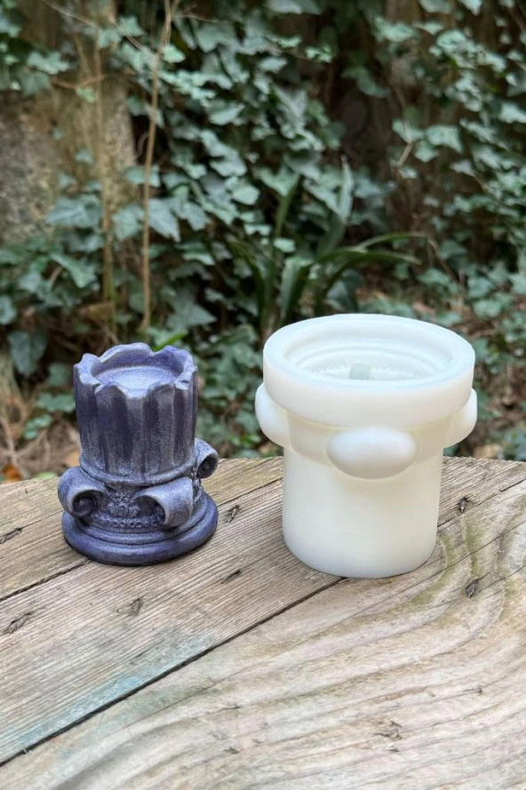 Sütun Tekli Mum Kalıbı (Silikon) - 4