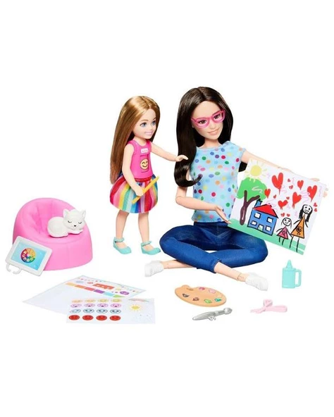 Barbie ve Chelsea Sanat Atölyesi Oyun Seti HRG48 - 4
