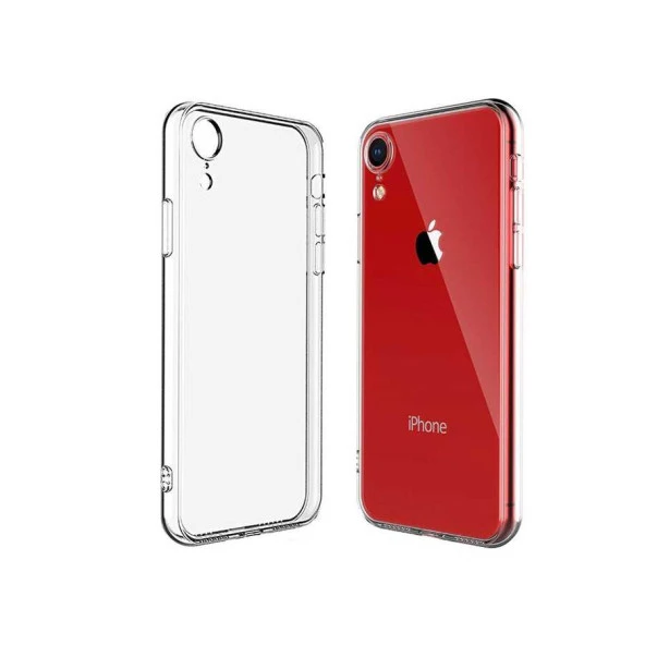 Apple iPhone XR 6.1 Kılıf Zore Kamera Korumalı Şeffaf Süper Silikon Kapak