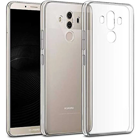 Huawei Mate 9 Kılıf Zore Şeffaf Süper Silikon Kapak