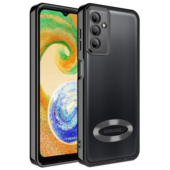 Samsung Galaxy A04S Kılıf Kamera Korumalı Logo Gösteren Zore Omega Kapak