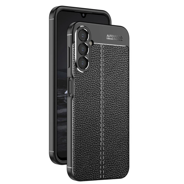 Samsung Galaxy A34 Kılıf Zore Deri Görünümlü Niss Silikon Kapak - 2