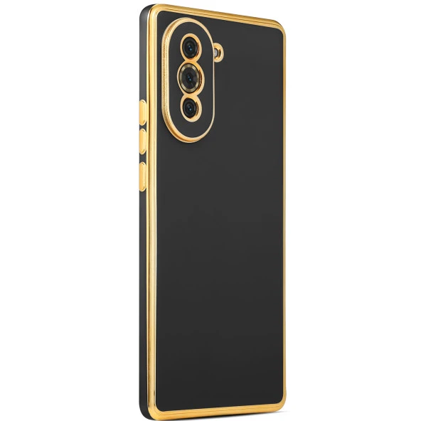 Huawei Nova 10 Pro Kılıf Zore Kenarı Gold Renk Silikon Bark Kapak