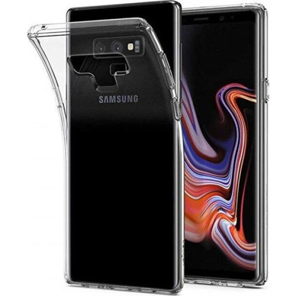 Samsung Galaxy Note 9 Kılıf Zore Şeffaf Süper Silikon Kapak