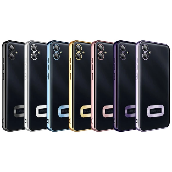 Samsung Galaxy A04E Kılıf Kamera Korumalı Logo Gösteren Zore Omega Kapak - 3