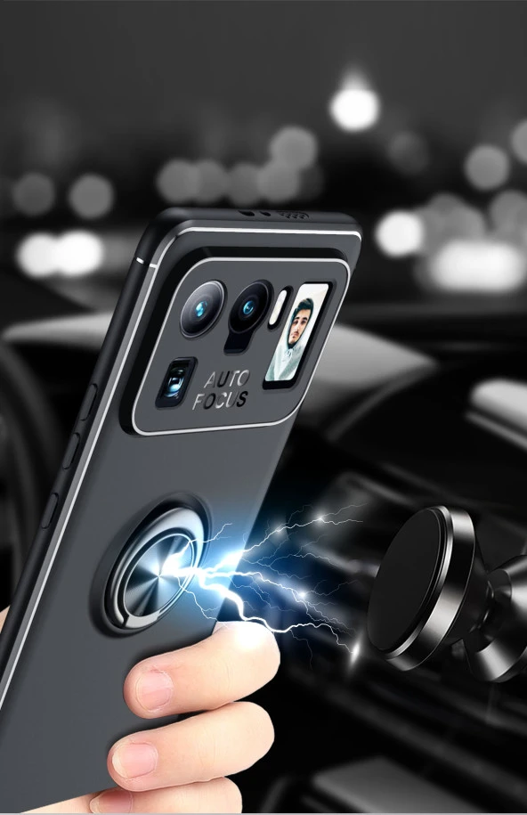 Xiaomi Mi 11 Ultra Kılıf Zore Yüzüklü Ravel Silikon Kapak - Resim 2