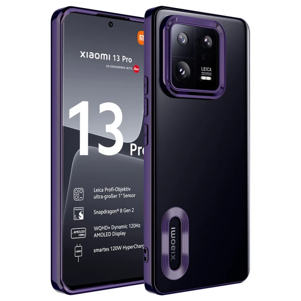 Xiaomi Mi 13 Pro Kılıf Kamera Korumalı Logo Gösteren Zore Omega Kapak - 2