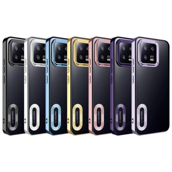 Xiaomi Mi 13 Kılıf Kamera Korumalı Logo Gösteren Zore Omega Kapak - 3