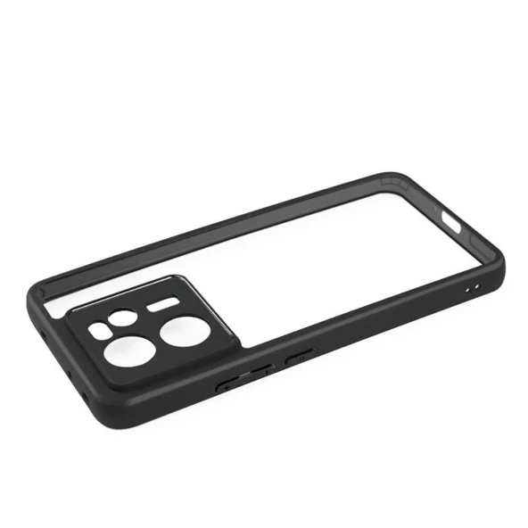 Xiaomi Mi 13T Pro Kılıf Kamera Korumalı Şeffaf Arka Yüzey Zore New Roll Kapak - Resim 4