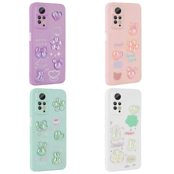 Xiaomi Redmi Note 12 Pro 4G Kılıf Kabartma Figürlü Parlak Zore Toys Silikon Kapak - 3