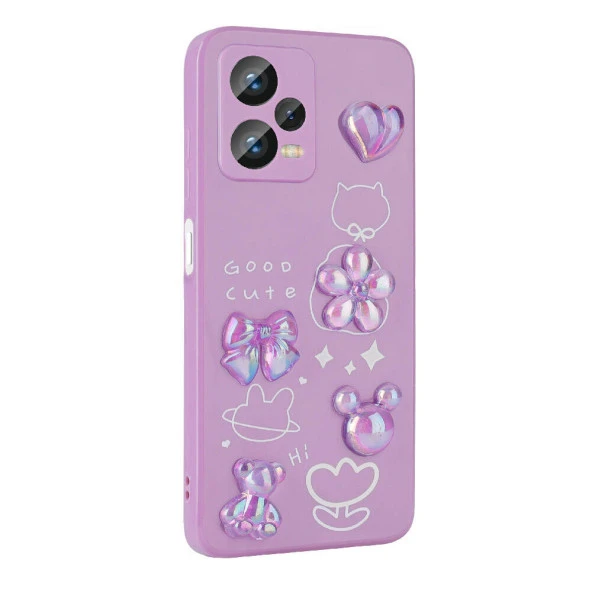 Xiaomi Redmi Note 12 Pro Plus 5G Kılıf Kabartma Figürlü Parlak Zore Toys Silikon Kapak - 4