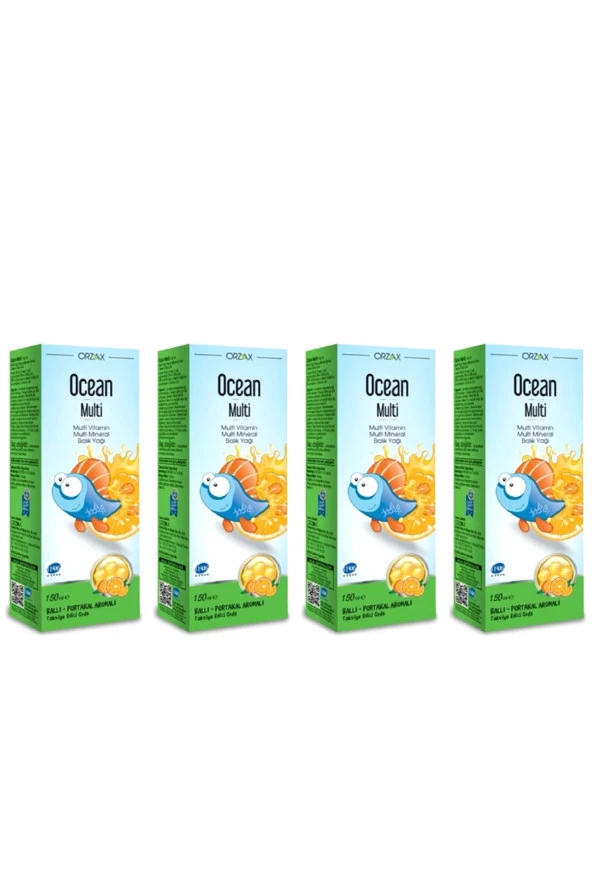Ocean Multivitamin Multimineral Şurup Kral Şakir 150 ml 4 Kutu ürün görseli