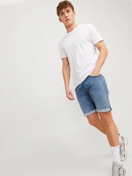 JACK JONES Rick Model Likralı Erkek Kot Şort 12250168 - 8