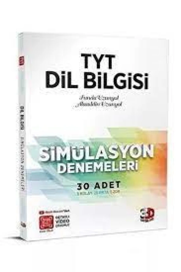 2024 TYT Dil Bilgisi Simülasyon Denemeleri Detaylı Video Çözümlü 3D Yayınları