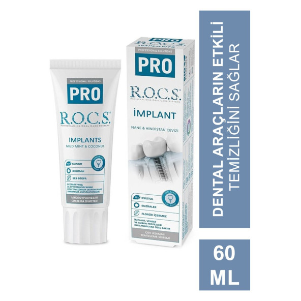 Rocs Pro İmplant Diş Macunu 74 gr
