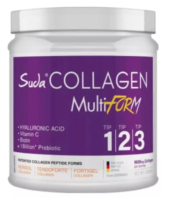 Suda Collagen Multiform 1 2 3 Aromasız Toz Formda Kollajen 300 gr