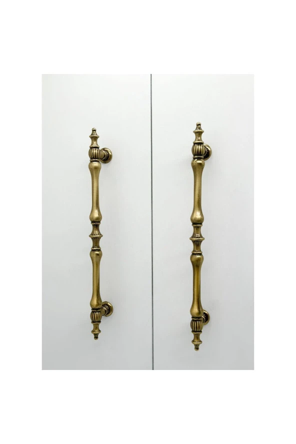 Şehzade Antik Sarı Mobilya Dolap Mutfak Çekmece Kulpu 128 Mm ( 12.8 Cm ) 5 Adet - Resim 2