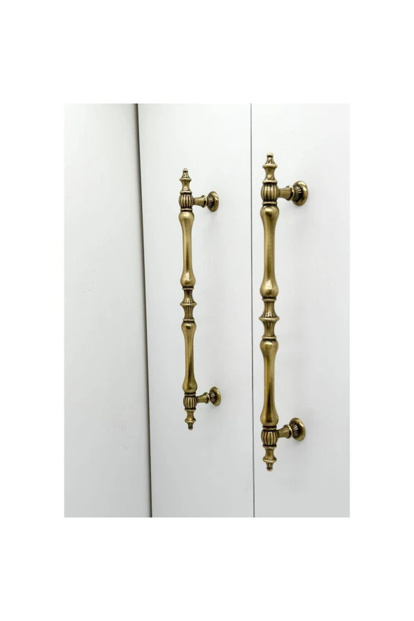 Şehzade Antik Sarı Mobilya Dolap Mutfak Çekmece Kulpu 128 Mm ( 12.8 Cm ) 5 Adet - Resim 4