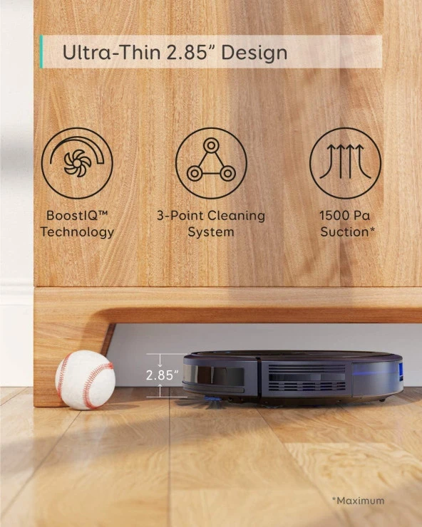 Anker Eufy RoboVac 25C Wi-Fi 1500Pa Ultra İnce Robot Süpürge - 6