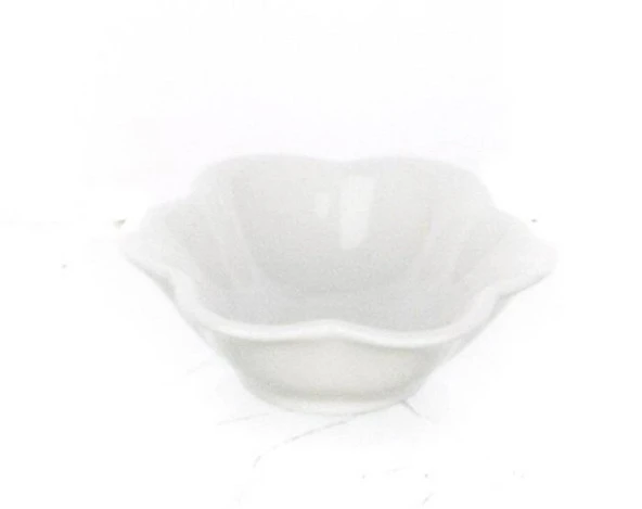 Ultraform Porselen Yuvarlak Dalgalı 6Lı Çerezlik Kase Takımı 7,5cm